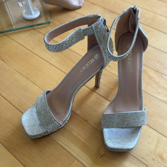 Delicacy Shoes - Delicacy Silver rhinestone sandal stiletto heel shoes